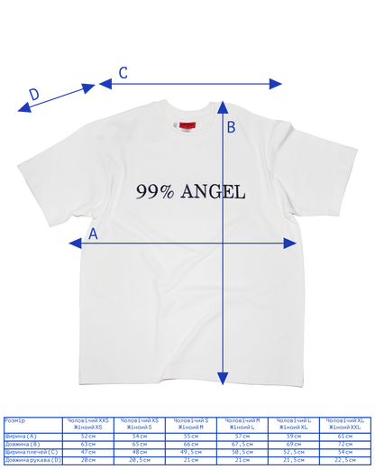 футболка '99% ANGEL'